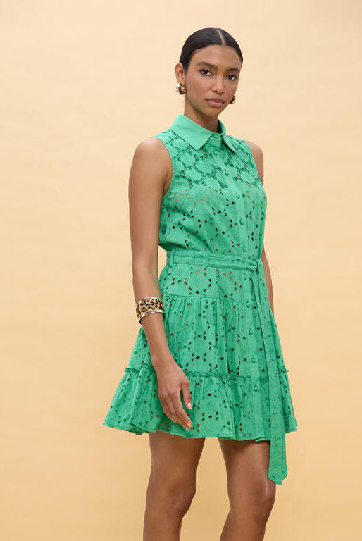 VESTIDO LOLA CASADEMUNT CURTO BABADOS BORDADO SUÍÇO - Carla Valente
