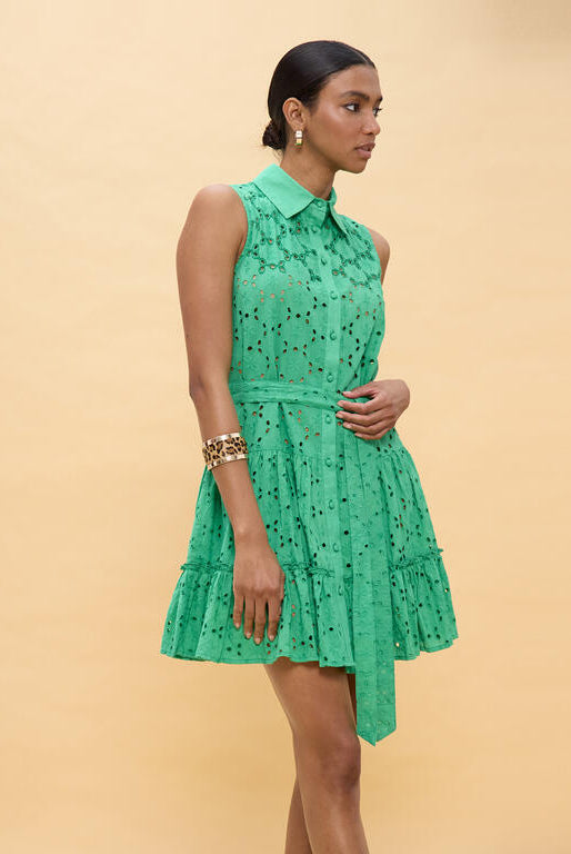 VESTIDO LOLA CASADEMUNT CURTO BABADOS BORDADO SUÍÇO - Carla Valente