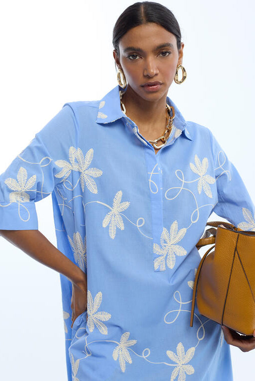 VESTIDO LOLA CASADMNT CAMISEIRO BORDADOS - Carla Valente
