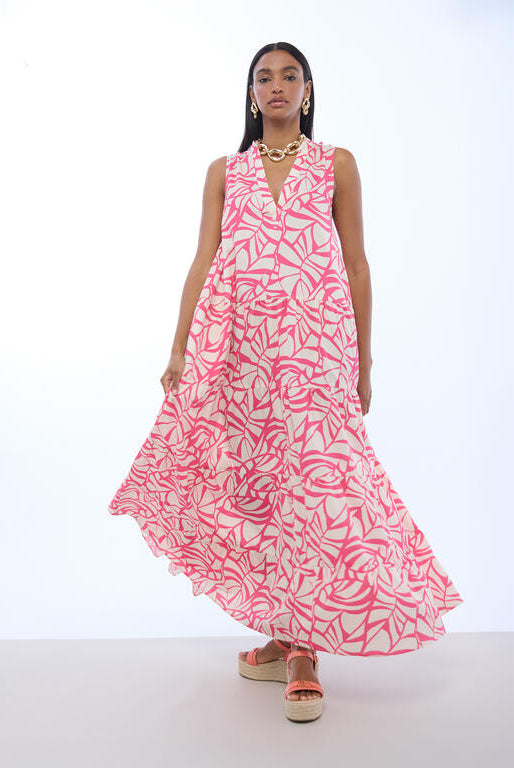 VESTIDO LOLA CASADEMUNT VOLUMOSO ESTAMPA FOLHAS DEC V - Carla Valente