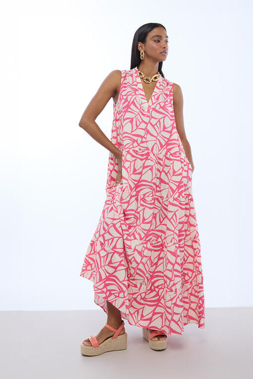 VESTIDO LOLA CASADEMUNT VOLUMOSO ESTAMPA FOLHAS DEC V - Carla Valente