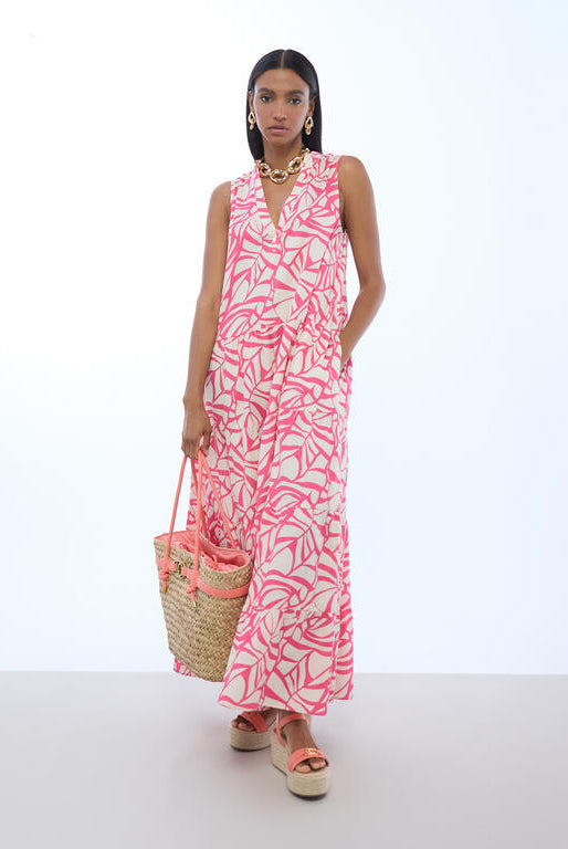 VESTIDO LOLA CASADEMUNT VOLUMOSO ESTAMPA FOLHAS DEC V - Carla Valente