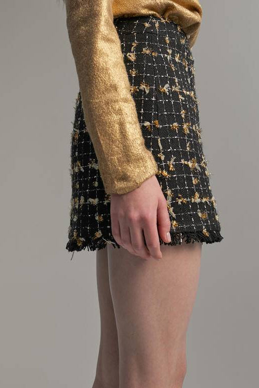 MINI SAIA MAITE C/DETALHES EM LUREX - Carla Valente
