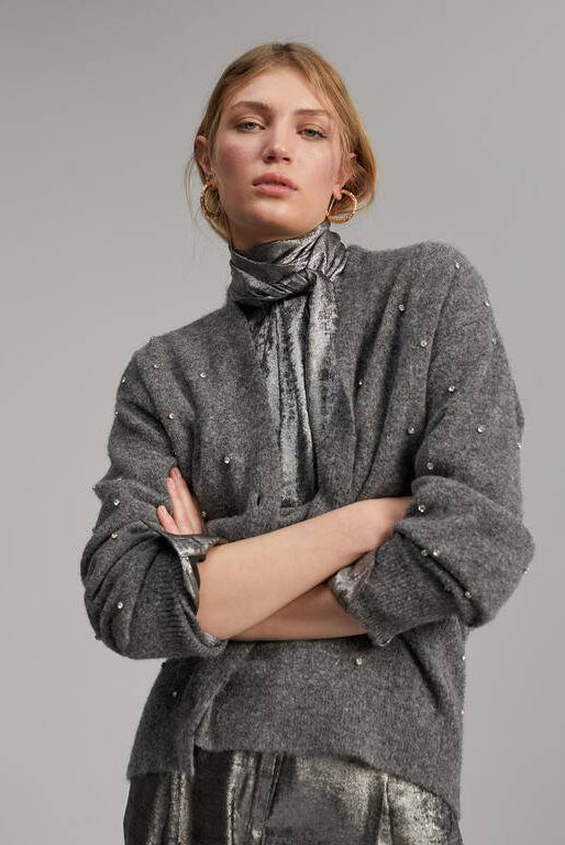 CARDIGAN MAITE LONGO C/BRILHANTES - Carla Valente
