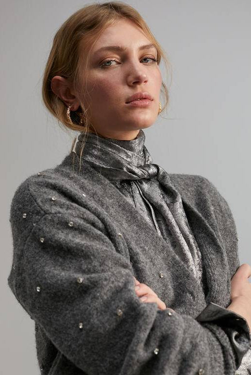 CARDIGAN MAITE LONGO C/BRILHANTES - Carla Valente
