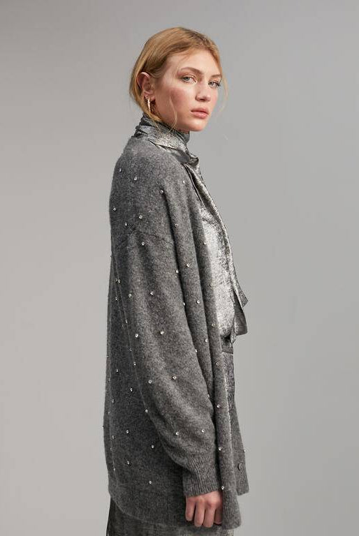 CARDIGAN MAITE LONGO C/BRILHANTES - Carla Valente
