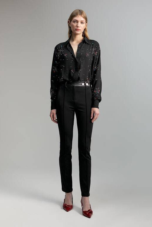 CALÇA MAITE JUSTA C/ZIPER - Carla Valente
