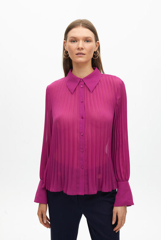 CAMISA MAITE PLISSADA - Carla Valente