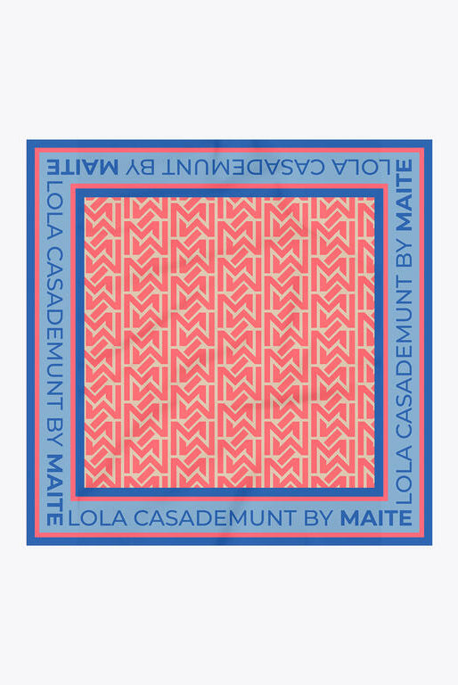 LENÇO MAITE ACETINADO COM ESTAMPADO MONA - Carla Valente