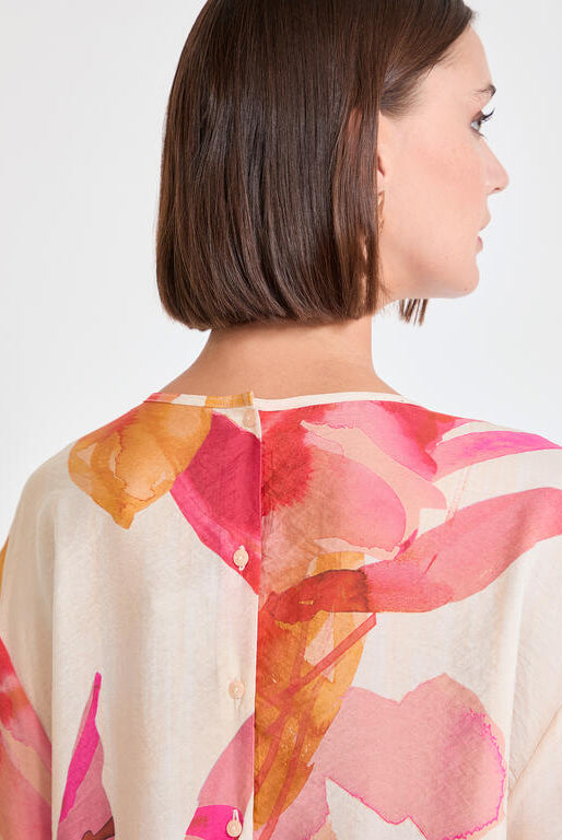 BLUSA MAITE MANGA CURTA PRINT FLORAL - Carla Valente