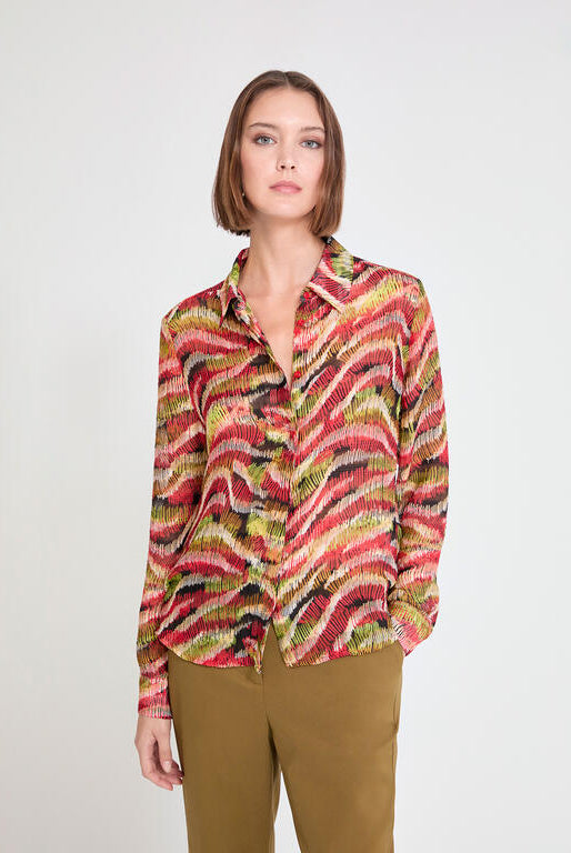 CAMISA MAITE MANGA LARGA PRINT SERPENTE - Carla Valente