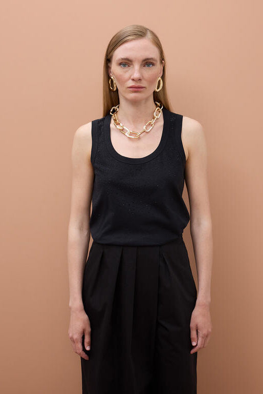 TOP MAITE ALÇAS CIRCULAR COM STRASS - Carla Valente