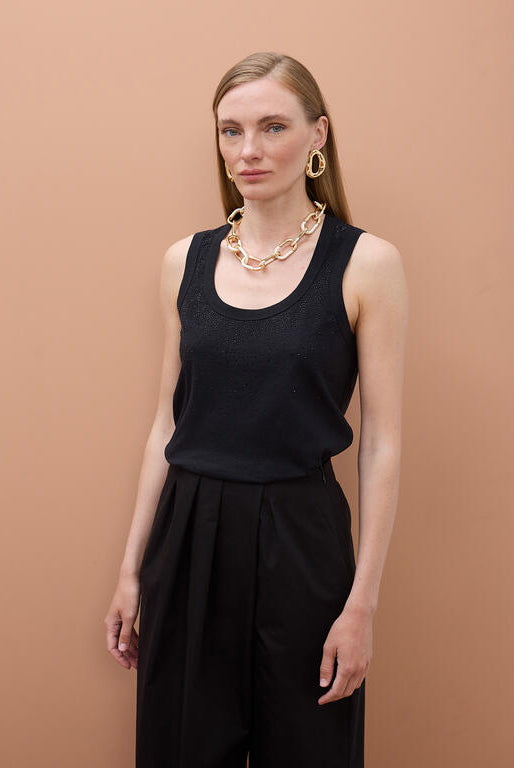 TOP MAITE ALÇAS CIRCULAR COM STRASS - Carla Valente