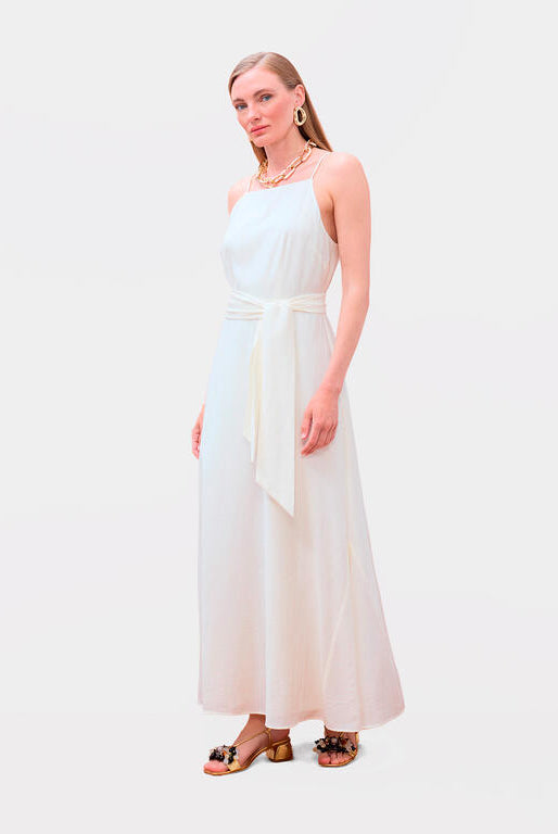 VESTIDO MAITE ALÇA FINA DECOTE RETO - Carla Valente