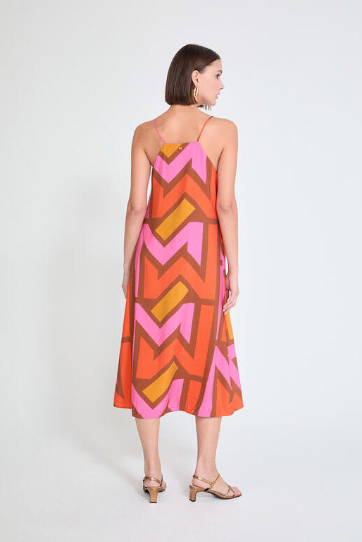 VESTIDO MAITE ALÇA DECOTE EM V LOGO M - Carla Valente