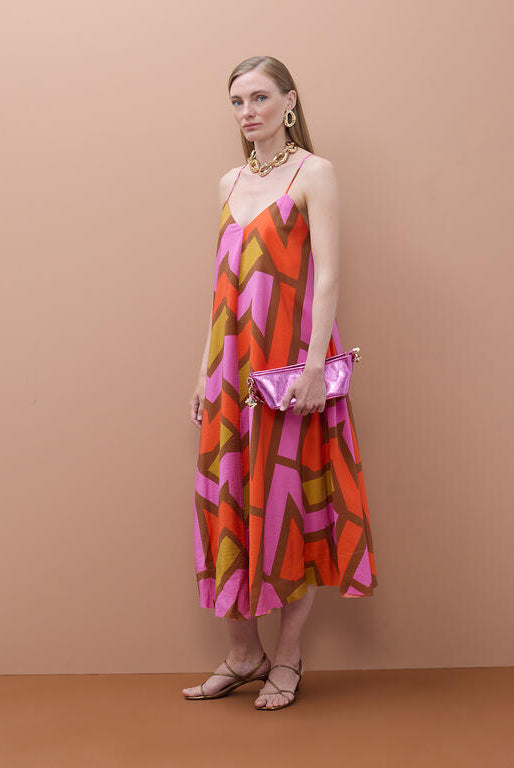 VESTIDO MAITE ALÇA DECOTE EM V LOGO M - Carla Valente