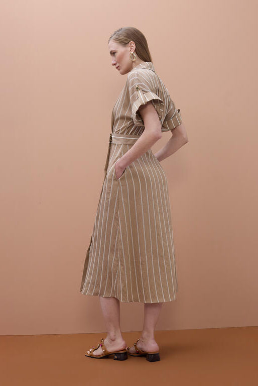 VESTIDO MAITE CAMISEIRO RISCAS - Carla Valente
