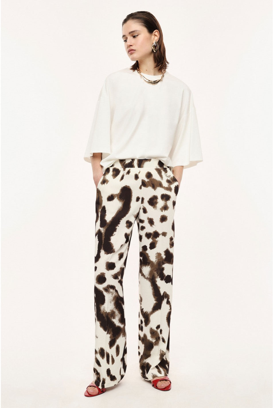 CALÇA IMPERIAL PALAZZO ANIMAL PRINT - Carla Valente