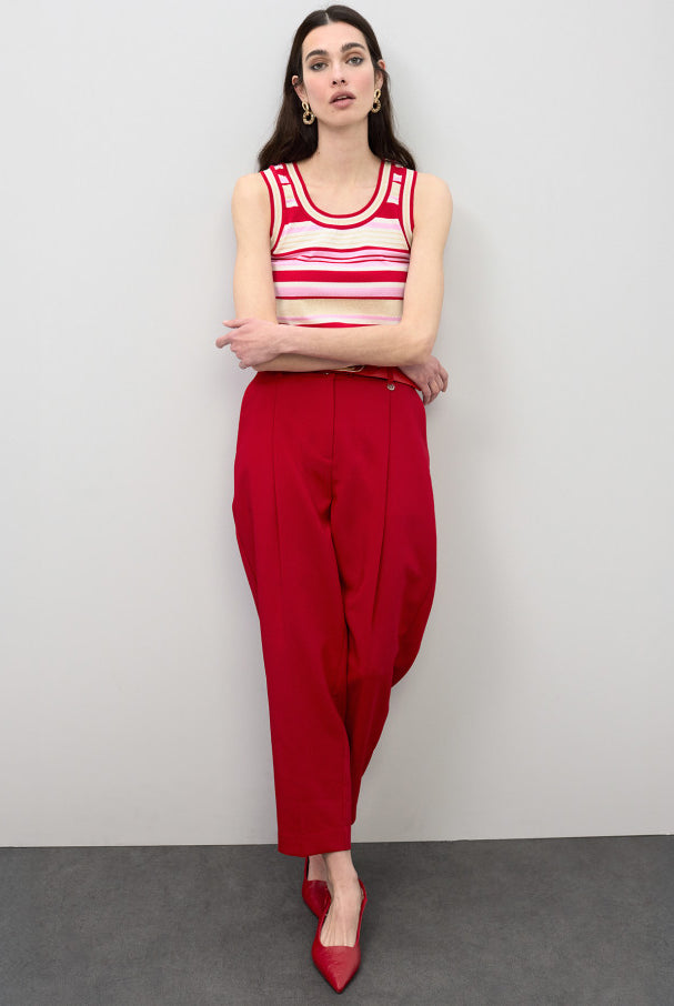 TOP LOLA CASADEMUNT DE MALHA LISTRADO TRICOLOR - Carla Valente