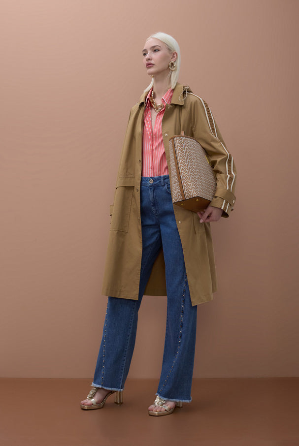 TRENCH COAT MAITE OVERSIZECOM FITAS PERSONALIZADAS - Carla Valente