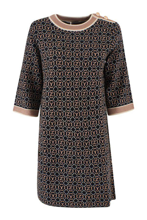 VESTIDO YES ZEE MALHA JACQUARD MANGA 3/4 - Carla Valente