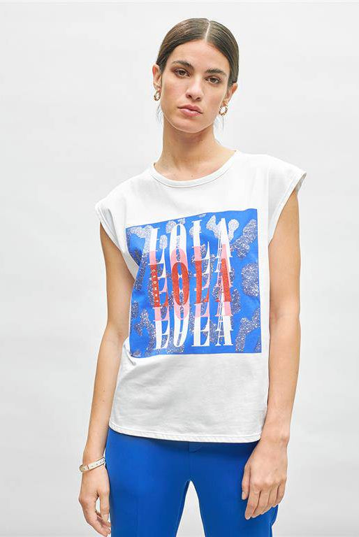 T-SHIRT LOLA CASDMNT LOGO LANTEJOULAS - Carla Valente