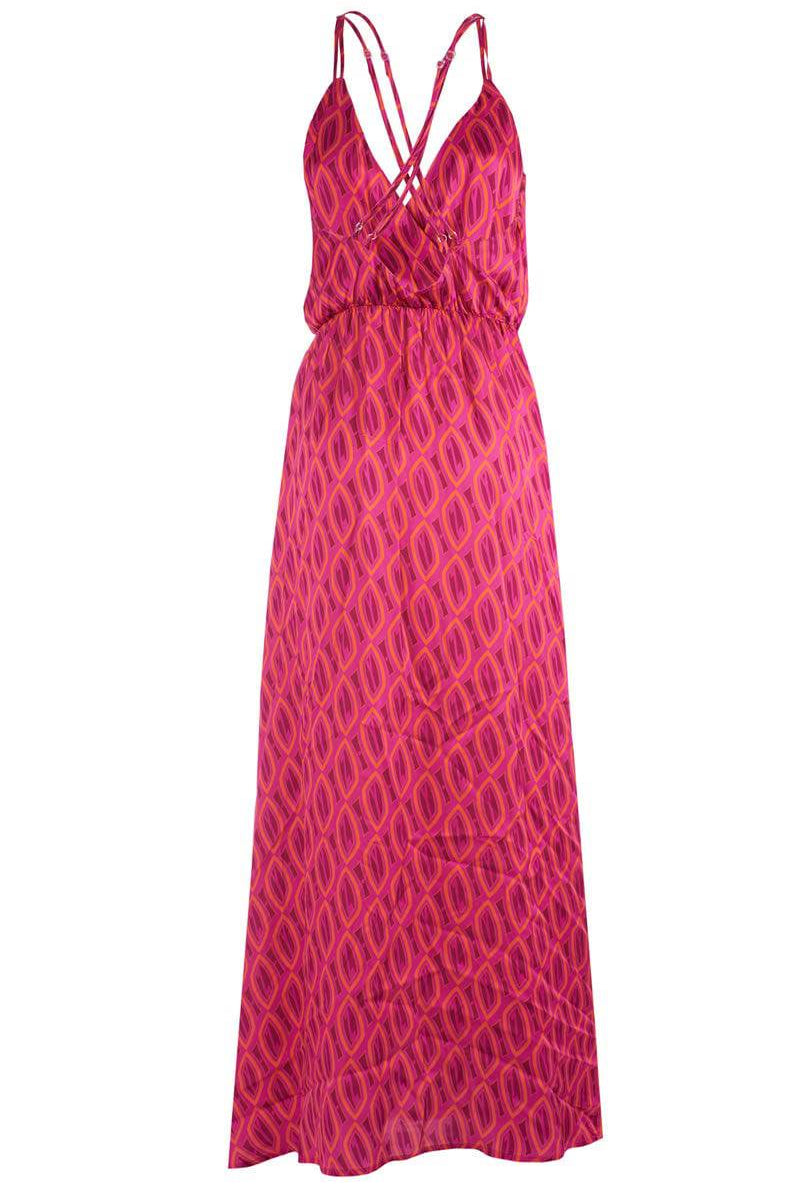 VESTIDO YES ZEE SLIP LONGO ESTAMPADO LOG - Carla Valente