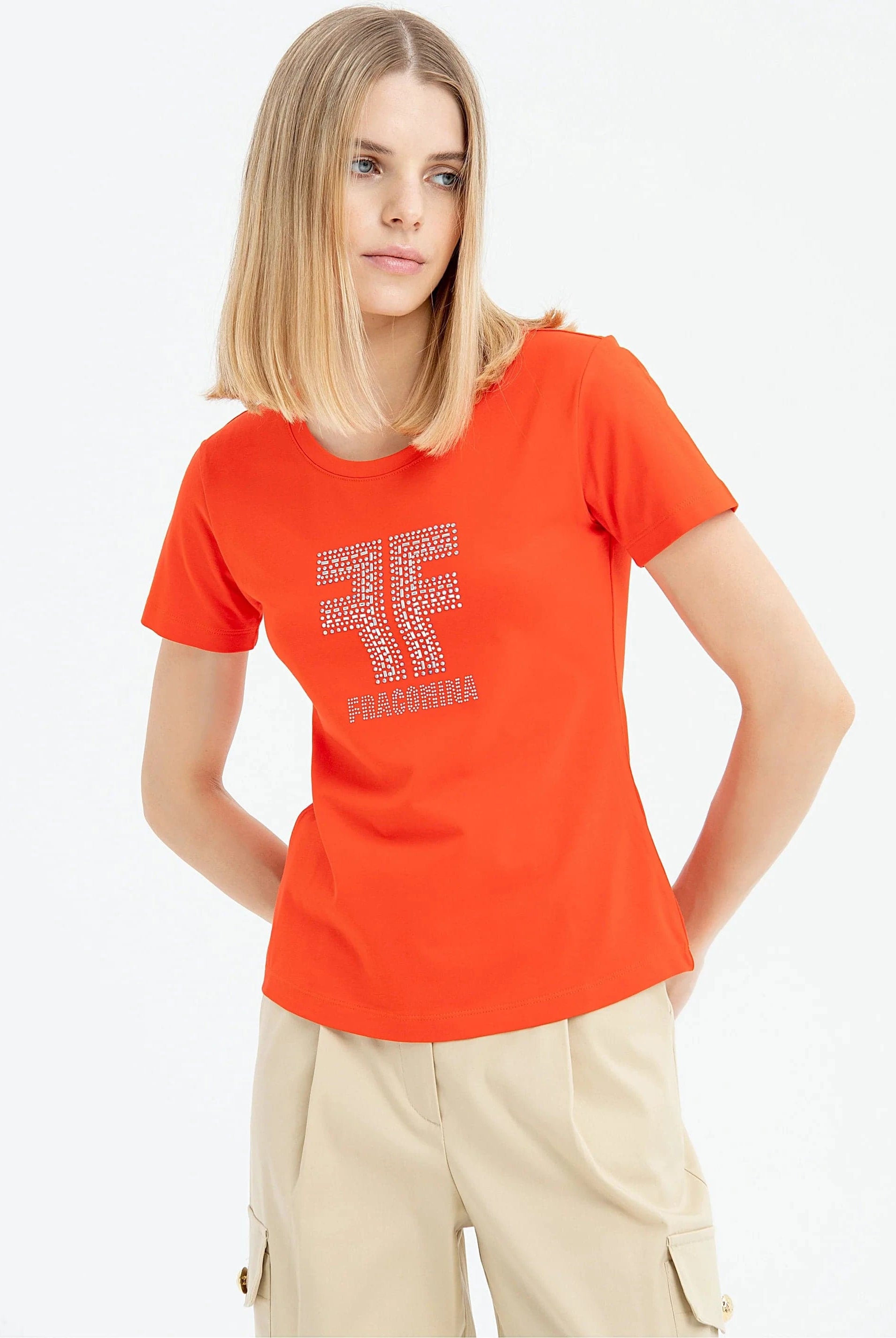 T-SHIRT FRACOMINA MNGRM STRASS - Carla Valente