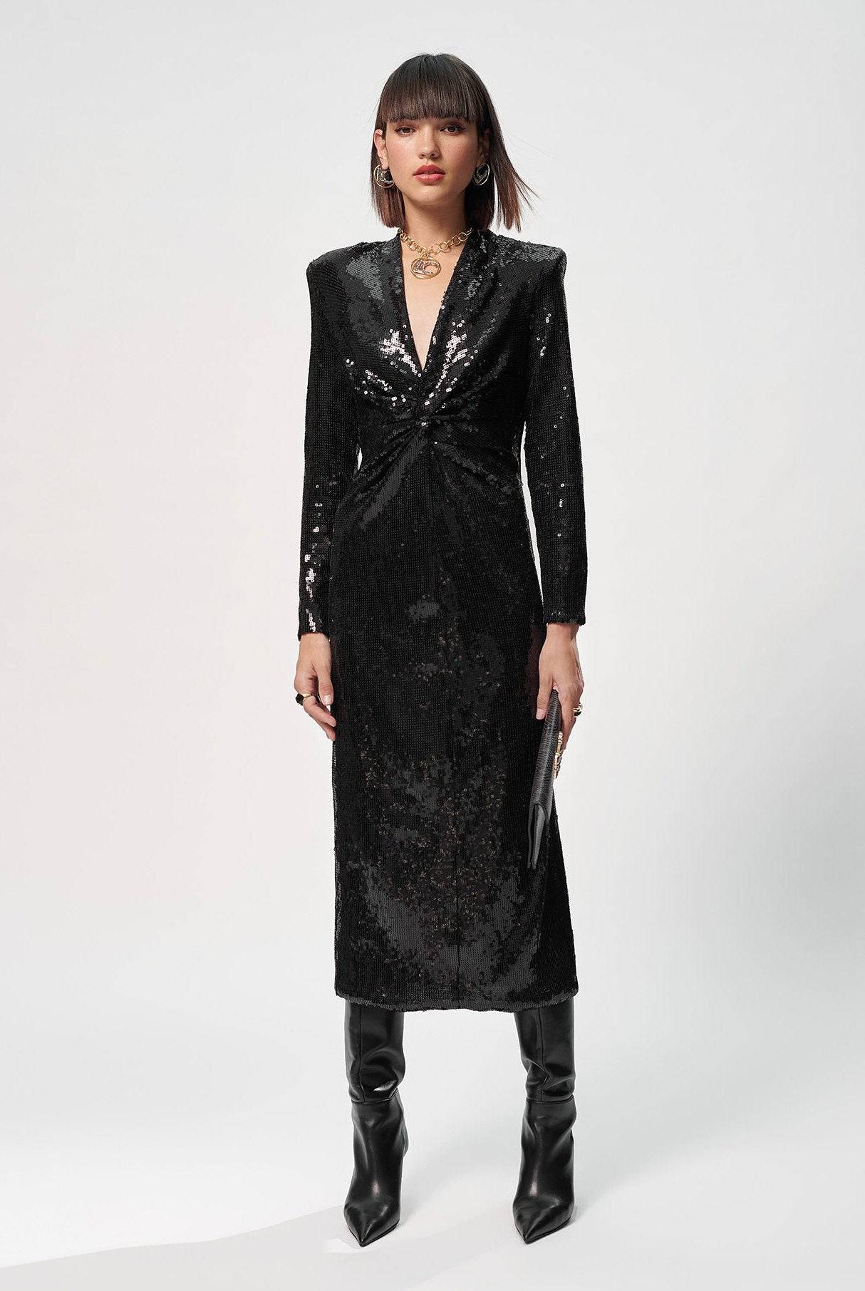 VESTIDO LOLA CASDMNT MIDI LANTEJOULAS - Carla Valente