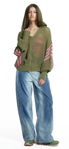 CASACO VDR DE MALHA PERFURADA 17  COM CARAPUÇO - Carla Valente