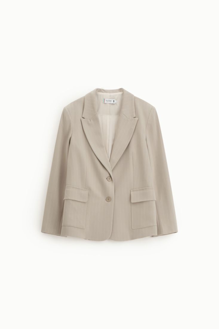 BLAZER PLEASE LISTRADO COM BOTÕES LAPELA - Carla Valente