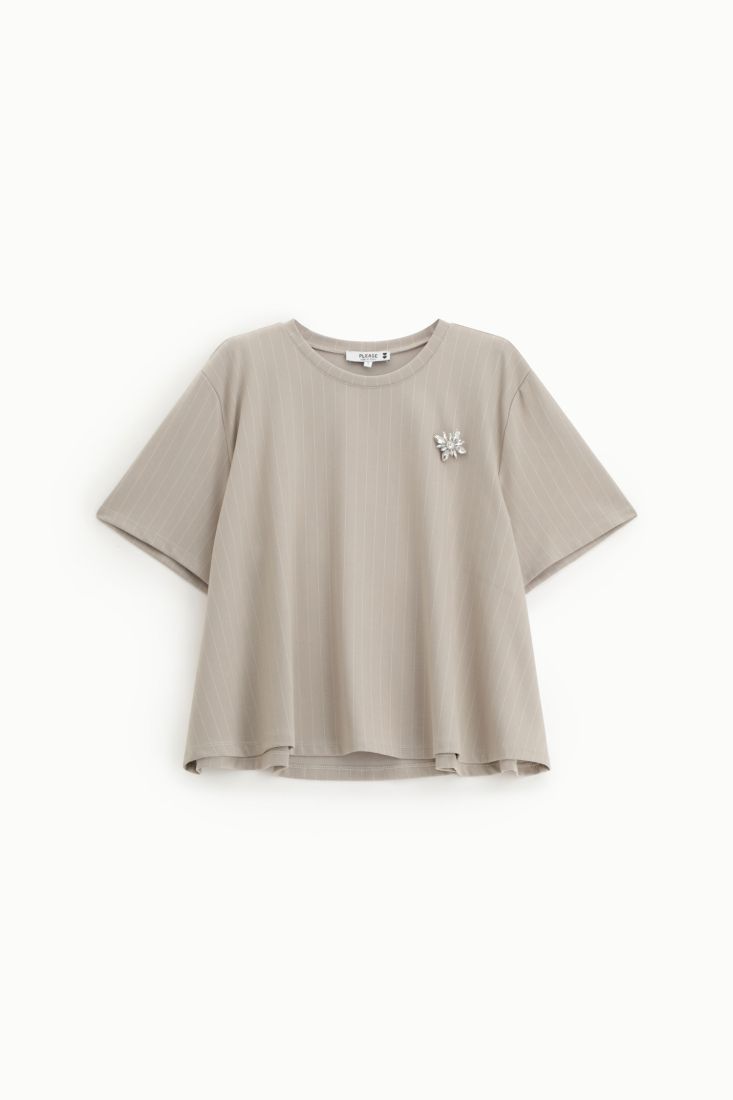 T-SHIRT PLEASE OVERSIZE COM APLICAÇÃO JOIA - Carla Valente