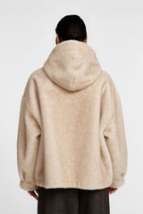 CASACO PLEASE FAKE FUR C/CARAPUÇO