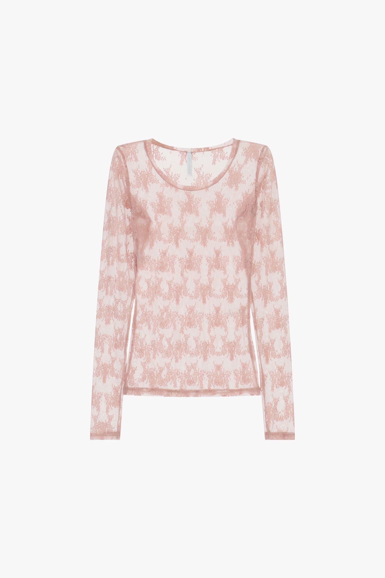BLUSA IMPERIAL TRANSPARENTE MANGA COMPRIDA  RENDA FLORAL - Carla Valente