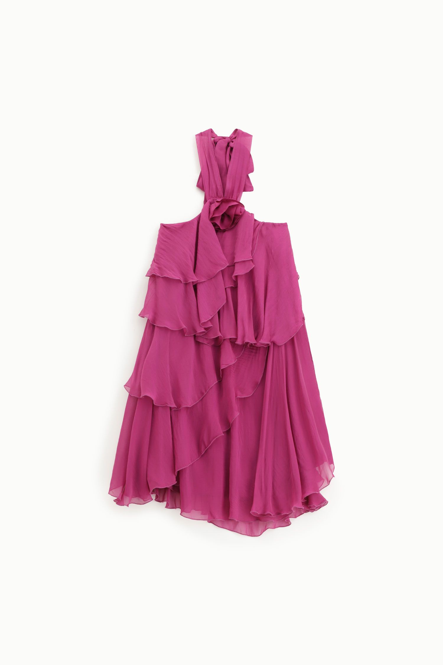 VESTIDO DIXIE FOLHOS DECOTE HALTER - Carla Valente