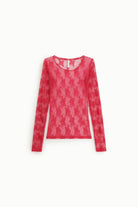 BLUSA IMPERIAL TRANSPARENTE MANGA COMPRIDA  RENDA FLORAL - Carla Valente