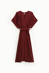 VESTIDO IMPERIAL COM CINTO DE FIVELA - Carla Valente