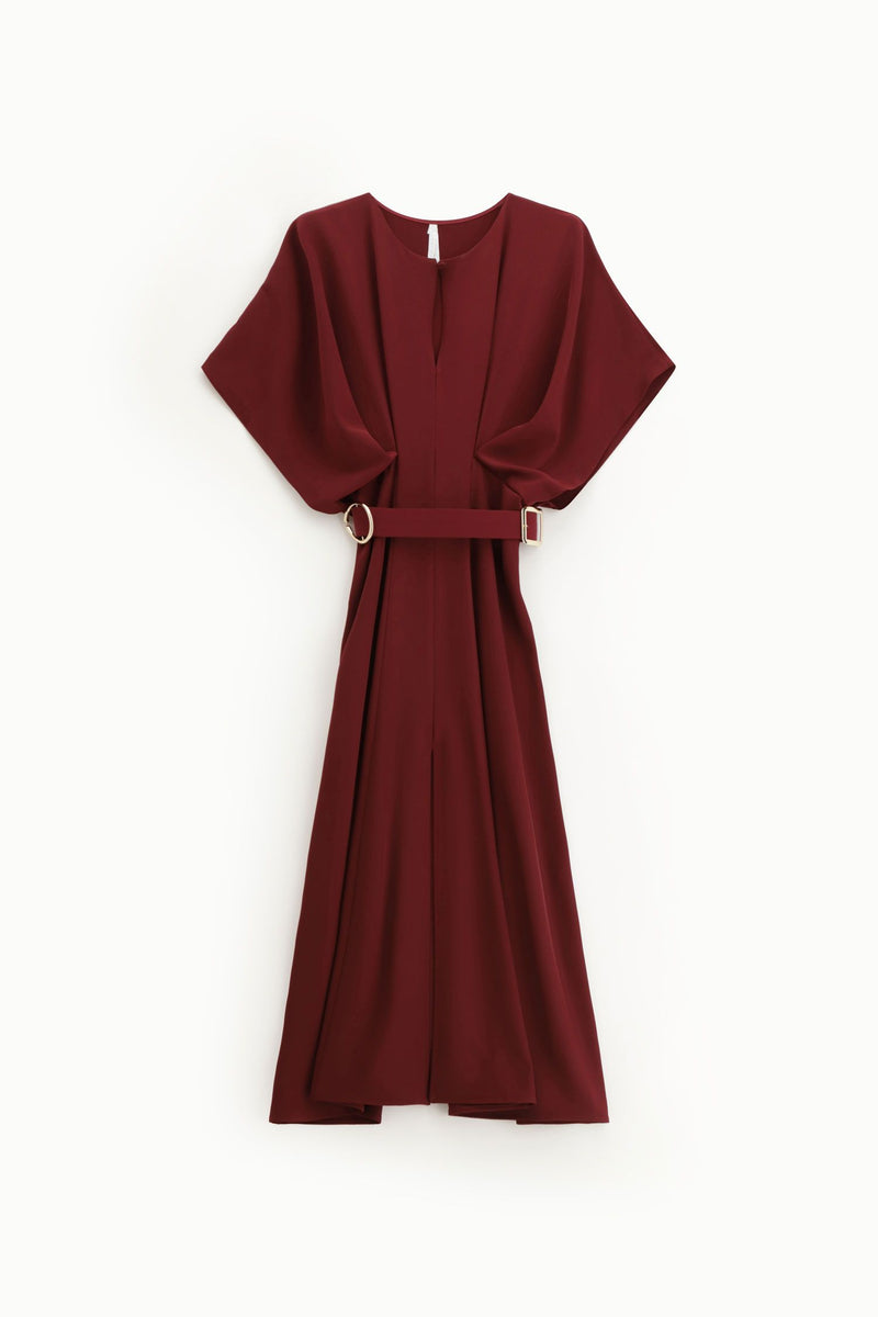 VESTIDO IMPERIAL COM CINTO DE FIVELA - Carla Valente