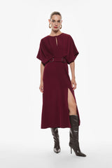 VESTIDO IMPERIAL COM CINTO DE FIVELA - Carla Valente