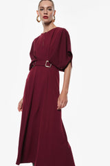 VESTIDO IMPERIAL COM CINTO DE FIVELA - Carla Valente