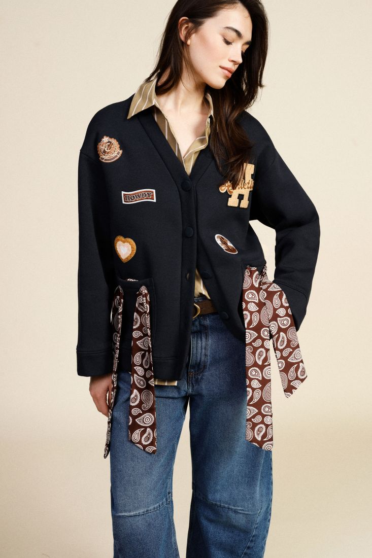 CASACO DIXIE PATCHWORKS C/ EFEITO BOLSO - Carla Valente