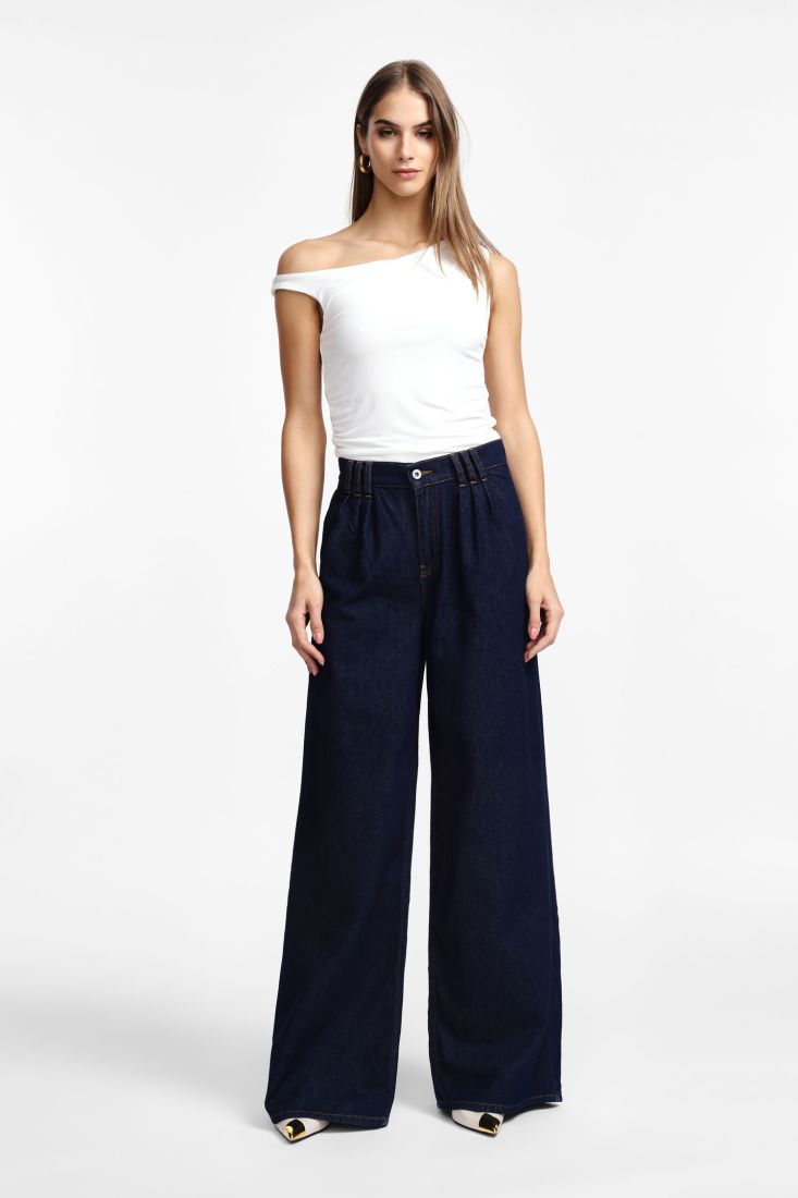 JEANS PLEASE WID LEG CINTURA ALTA - Carla Valente