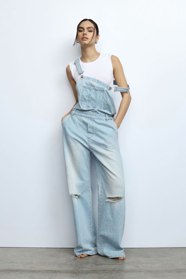 SALOPETTE PLEASE COM RASGOS E BOLSOS - Carla Valente