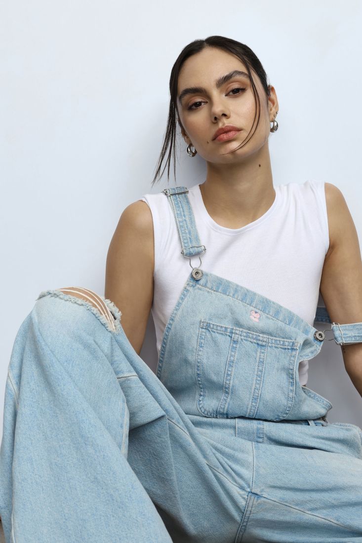 SALOPETTE PLEASE COM RASGOS E BOLSOS - Carla Valente