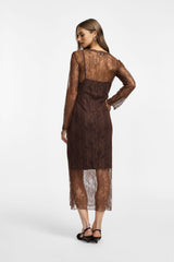 VESTIDO PLEASE RENDA MANGA COMPRIDA - Carla Valente