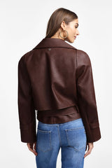 JACKET PLEASE DE ECO PELE  COM ABOTOAMENTO DUPLO - Carla Valente