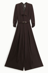 MACACÃO IMPERIAL C/CINTO WIDE LEG DECOTE EM V