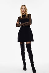 VESTIDO IMPERIAL MANGA TRANSPARENTE C/ CINTO