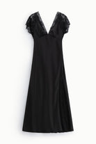 VESTIDO IMPERIAL MANGA RENDA E FENDA LATERAL - Carla Valente