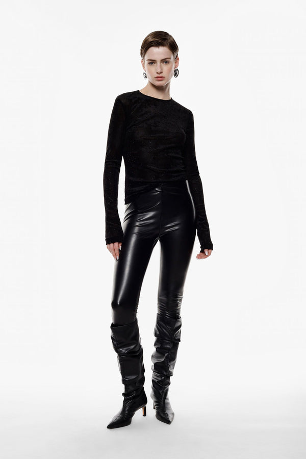 CALÇA IMPERIAL SKINNY ACABAMENTO FAUX LEATHER